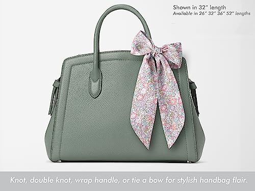 Liberty London Scarf -Choose Length - Michelle Pink Skinny Scarf Tie Headband, Handbag/Purse flair - Silky Tana Lawn Cotton - Choose Length3