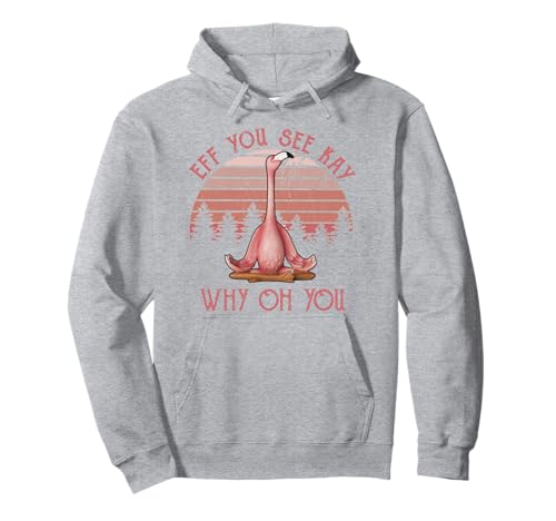 Vintage eff ves kay why oh you flamingo yoga sudadera con capucha