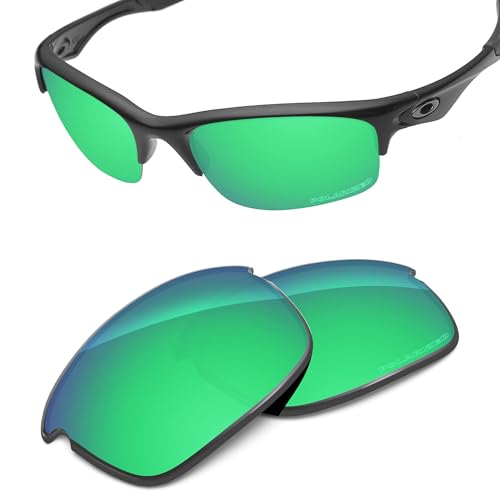 Image of Replacement Lenses Compatible with Oakley Bottle Rocket OO9164 Polarized Etched-Emerald Green