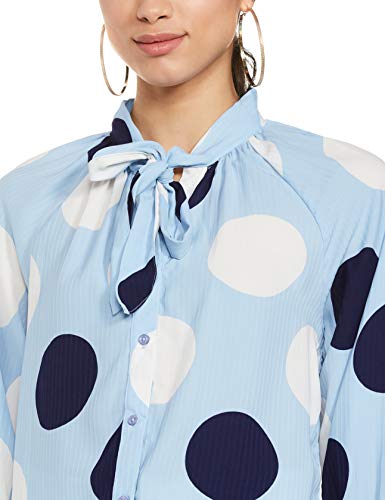Image of Max Women's Solid Sash Tie-Up Regular Fit Shirt