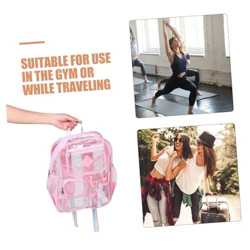 Clear Backpack for Stadium Events Durable Transparent Design Straps Capacity for Sports Concerts Work and Travel See Through Backpack3
