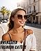 Joopin Oversized Cateye Sunglasses Fashion Cat Eye Ladies Sun Glasses UV400 Protection Trendy Big Shades for Women Metal Sunnies (Leopard Brown)