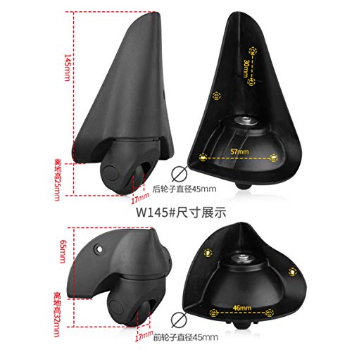 Trunk Wheels, 360 Degree Swivel Mute Repair Replacement Luggage Wheel Suitcase Wheels Parts Spinner(Set of 2 Pairs)2