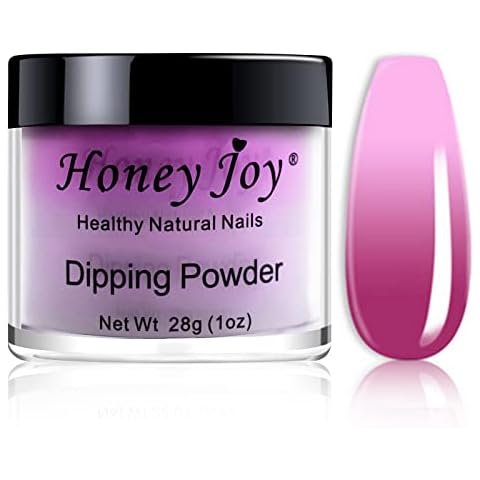 28g/Box White and Rose Pink Temperature Color Change Dip Powder Nails Dipping Nails Long-lasting Nails No UV Light Needed, (W-No.19) Cover