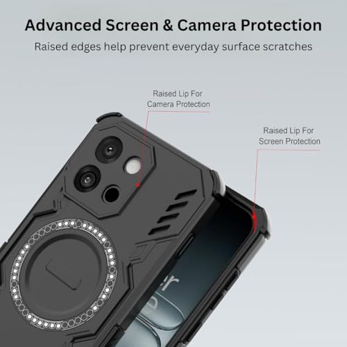 Image of Back Cover Case for OnePlus 13s 5G | 360 Protection Mobile Phone Case Mag-Safe | Camera Protection | 1 + OnePlus 13 s Back Cover /One Plus 13s 5+G - Black TPU+PC