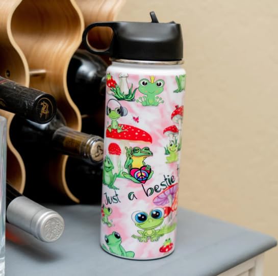 Makerflo 18 oz Hydro Sublimation Bottle Tumbler Pack of 1 with Lid and Straw | Craft-Ready for DIY Gifts & Personalization (Sublimation, Epoxy, UV DTF, Vinyl, and Laser Engraving)