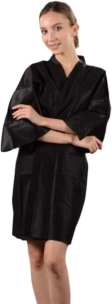 Fancystyle Pack of 20 Disposable Spa Robes Travel Kimono Bathrobe Body Wrap for Spa and Salon or Skincare Treatments
