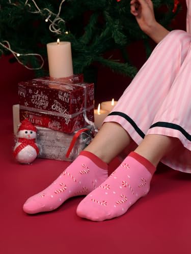 Image of Mint & Oak Low Cut Ankle Women Socks, Christmas Gift Quirky Socks For Friends, Cute Funky Socks, Christmas Secret Santa Gifts For Women