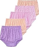 Warmword Size M-4XL 5-Pack Womens Cotton Panties for Old Ladies Underwear Mid Rise (3XL) Pink