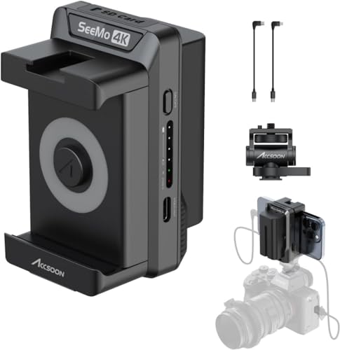 Image of Accsoon SeeMo 4k HDMI Transmission Video Capture Terminal for iPhone and for iPad iOS 12.0 or later with reading function for SD Card HDMI In USB-C Out Supply Power out to Devices (SeeMo 4K)