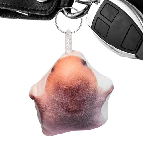 Genérico Llavero de Peluche - Llavero de Hámster para Coche | Colgante Para Bolso Con Sonido Gracioso Decoración Para Cumpleaños Viajes Graduación Salidas Diarias Regalo Divertido