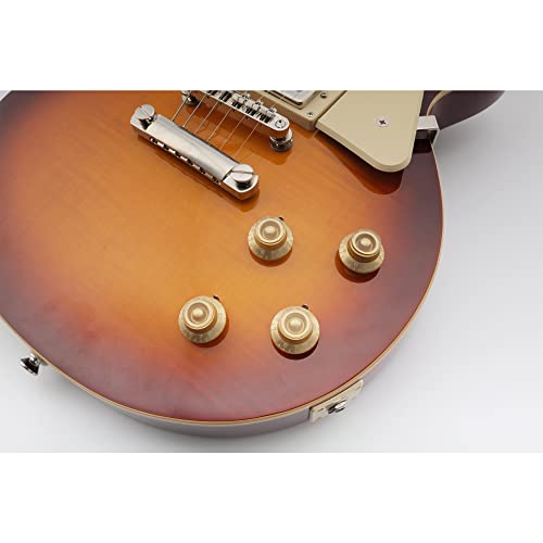 Musiclily Métrico 6mm Tipo LP Knobs Top Hat para Guitarra Estilo Les Paul,Dourado (4 Peças)