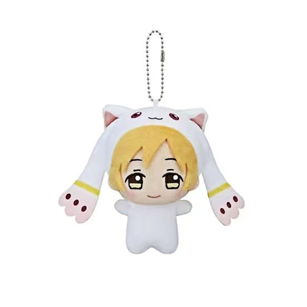 Zhongkaihua Mami Tomoe Plush Anime Figure Soft Stuffed Cute Pendant Charm Keychain Bag Backpack Occasions Decorations 10CM
