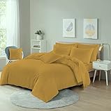 Donnez du style à votre chambre avec cette parure de lit fraîche avec housse de couette et taies d'oreiller assorties, couleur unie, facile d'entretien. Parure de lit de haute qualité douce au toucher fabriquée à partir de 50 % coton, 50 % polyester.