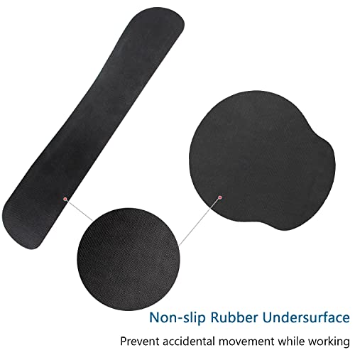 Keyboard Wrist Rest and Mouse Pad with Wrist Rest Set, G JGOO Memory Foam Ergonomic Hand Support Comfortable Pain Relief Non-Slip Easy Typing for Computer, Laptop, Gaming, Office - Black - Thumbnail 5