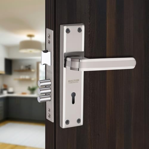 Image of Milton 7 Inch Stainless Steel Two Tone Mortise Lock Set- MSS-New Hockey