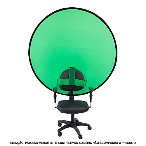 SOU FOTO Fundo Chroma Key Verde Portátil Para Utilização em Encosto de Cadeiras | Ideal para Lives,