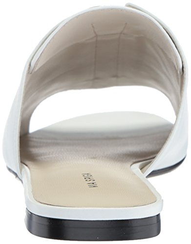 Via Spiga Women's Hope Flat Zipper Sandal, Porcelain Leather, 7 M Us #TOP2