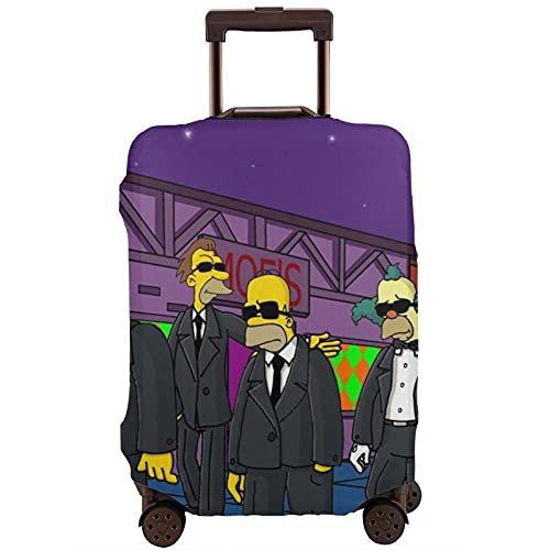 Simpsons - Funda protectora para maleta, lavable, diseño de impresión 3D, 4 tamaños para la mayoría de equipaje con cremallera
