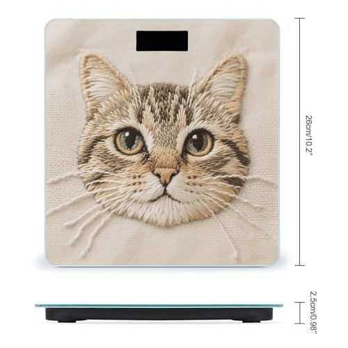 Báscula Digital para Baño con Diseño de Gato y Pantalla LED miniatura 2