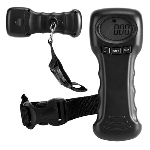 Portable Luggage Scale Travel Digital, 44kg/97lb Suitcase Scale, ABS Hanging Scale, Black Luggage Weight Scale with Hook, Sturdy Weight Machine for Luggage, Travel, Bag