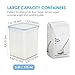 Vtopmart Large Food Storage Containers 5.2L / 175oz, 4 Pieces BPA Free Plastic Airtight Canisters for Flour, Sugar, Baking Supplies, Rice with Lids, 4 Measuring Cups and 24 Labels, Blue
