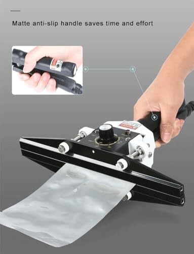 Sellador térmico de mano para bolsas de Mylar, temperatura ajustable de 0 a 300 °C, revestimiento de teflón, perfecto para almacenamiento de alimentos y sellado al vacío