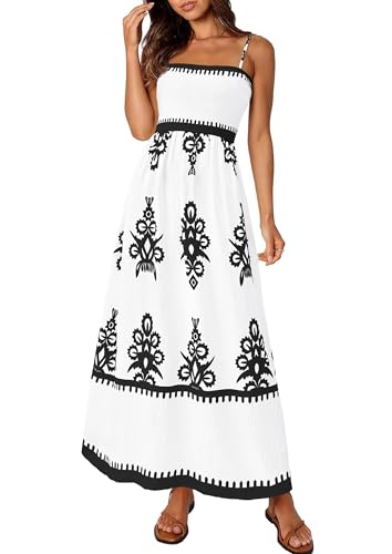 Image of PRETTYGARDEN Women's Summer Boho Maxi Dress Floral Sundresses