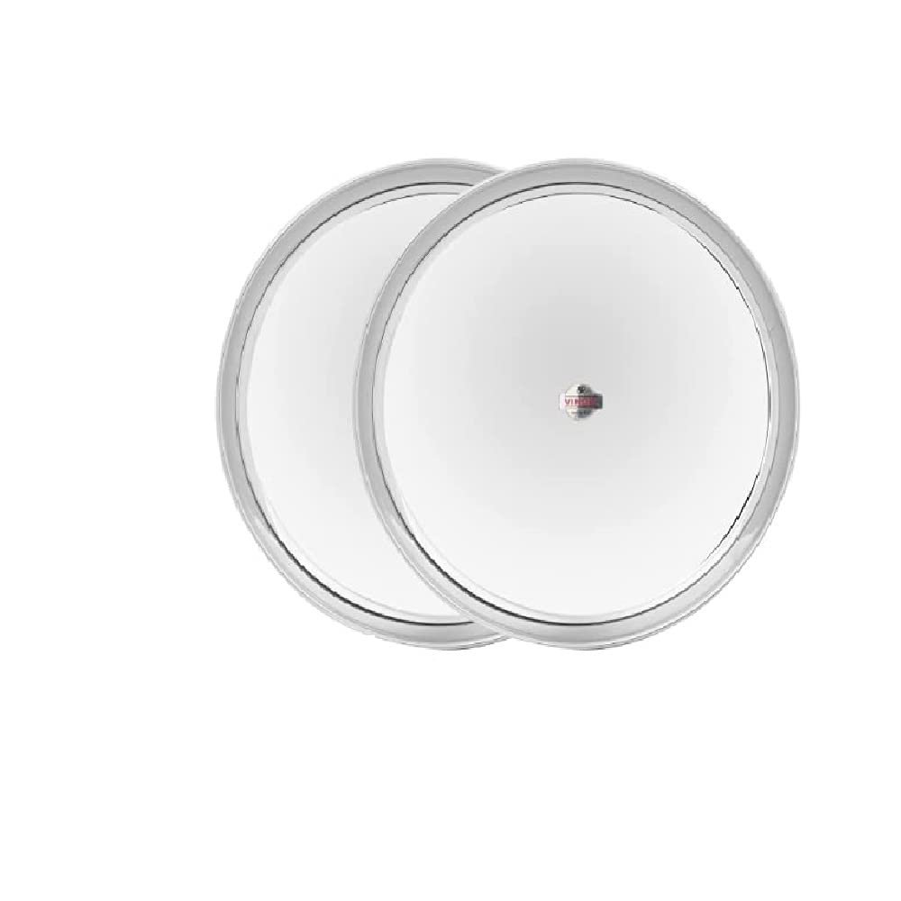 Vinod Stainless Steel Kanchan Bogi Plate, Lunch & Dinner Plate (Pack of 2, Dia 32 cm) (B0B7R7J489) Amazon Price History, Amazon Price Tracker