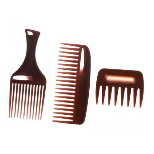 SHERCHPRY 3 piezas Peine de Peluquería con Dientes Anchos para Peinado y Masaje Capilar Set Duradero sin Olores Adecuado para Cabello Rizado o Hombres y Mujeres