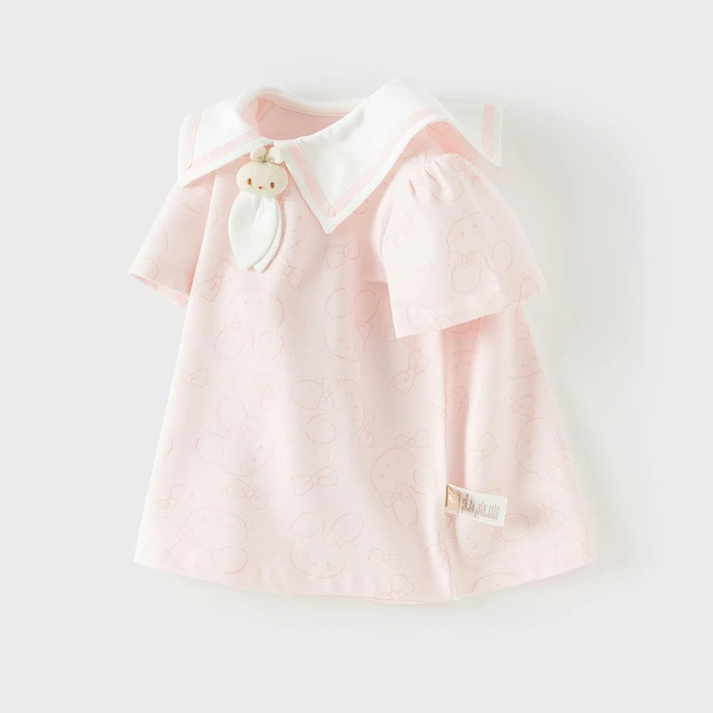 CYBHSM - Camisetas de verano con estampado de dibujos animados para niñas, camisetas de algodón de manga corta para niños, ropa casual al aire libre