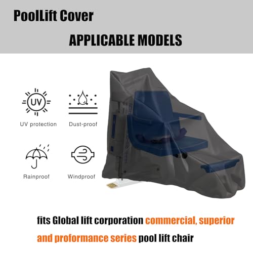 Funda protectora para silla elevadora de piscina modelo 1 miniatura 2