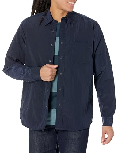 BOSS Men's Kent Collar Nylon Relaxed Fit Over Shirt - Main Image