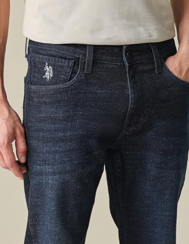 Image of U.S. Polo ASSN. Denim Co. Brandon Fit Jeans for Men, Full Length Mens Denim for Office & Regular Wear