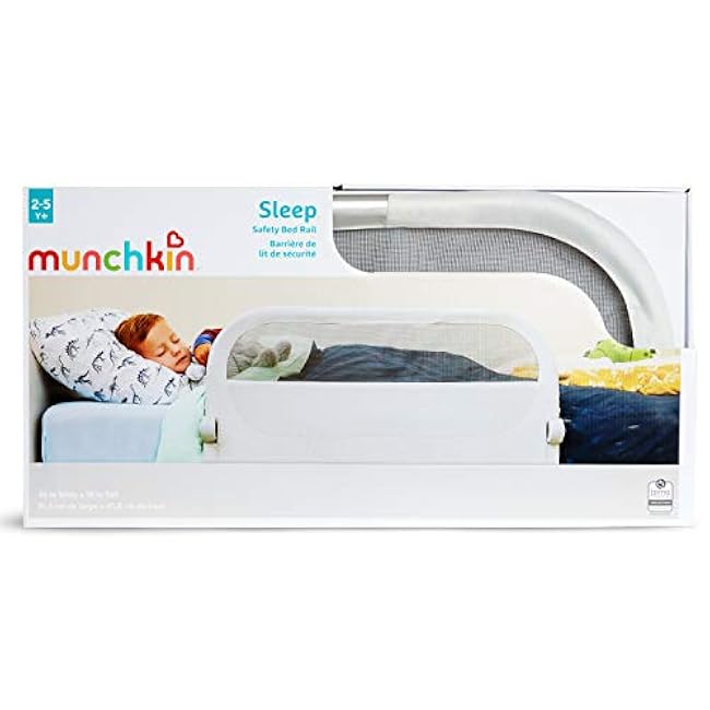 Munchkin? Sleep? Toddler Bed Rail, Fits Twin, Full and Queen Size Mattresses, Grey