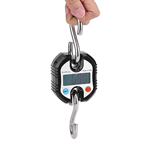 Balance de grue professionnelle portative de Digital 150 kilogrammes, balance électronique de pesage de boucle d'échelle accrochante de crochet électronique miniature...