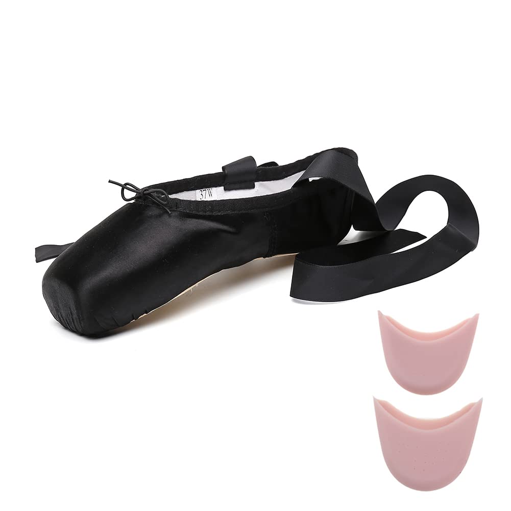 MSMAXSatin Ballet Pointe Shoes Professional Dance Flats