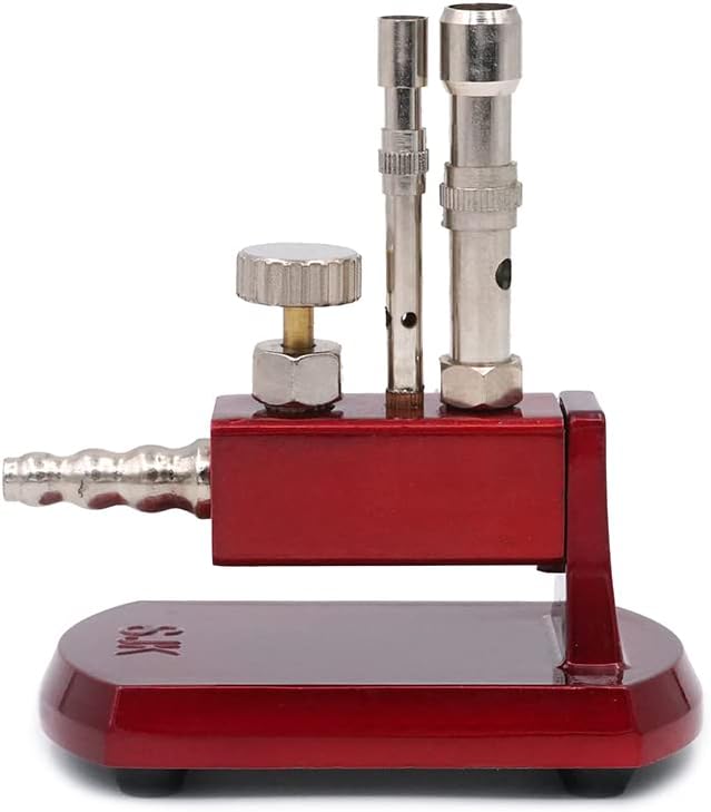 1pc Dental Double-Tube Gas Light Micro Gas Propane Light Bunsen Burner Double Tube Rotatable Dental Lab Equipment Adjustable