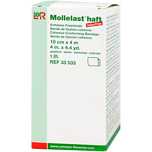 Mollelast - Compresa sin látex (10 cm x 4 m), color blanco