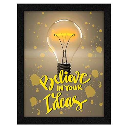 ArtX Paper Believe Motivational Quotes Wall Frame Art Painting ...