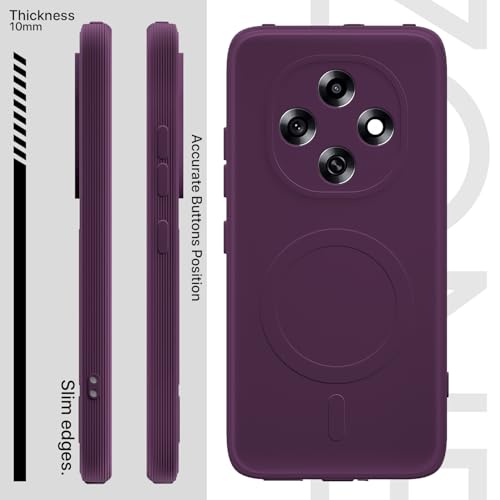 Image of Pikkme Back Cover for Oppo F31 Pro 5G Soft Matte Silicone Mag-Safe Design (Mag-Safe Not Support) Camera Protection | Slim Fit Bumper Cover (Purple)