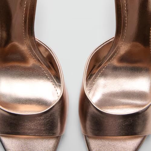 Image of YIYA Women's Open Pointed Peep Toe Mules Kitten Heels Stiletto High Heels Slide Sandals Summer Slip On Backless Dress Spring Summer Pumps Shoes