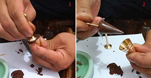 sleeri 3PCs/Set Backflow Incense Cone Making Tool, Cone Incense Mold, Incense Press, Brass Needle - DIY Backflow Incense Cone Making Kit, Backflow Incense Cone Mold/Mould, DIY Tower Incense - Thumbnail 7