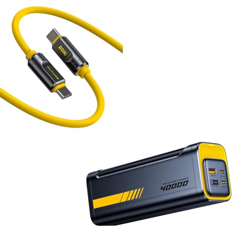 AOHI Cargador Power Bank 140W 40000mAh USB 4 Cable
