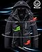 DLGJPA Women's Waterproof Ski Jacket Windproof Raincoat Warm Winter Snow Coat Hooded Snowboarding Jacket X-Large