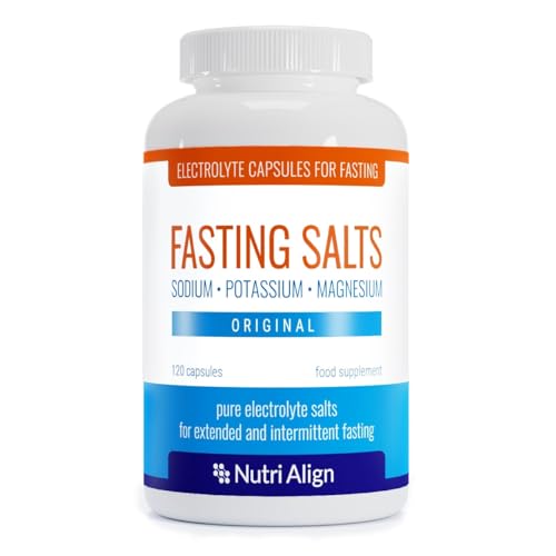 Nutri-Align Vastenzout Elektrolyten, 120 Capsules | Natrium Kalium Magnesium Elektrolyten | Pure Elektrolyten voor tijdens het Vasten | Suikervrij | Vervaardigd in het Verenigd Koninkrijk