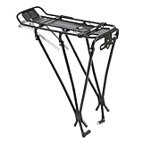 ELAYARD 山地車用耐久バックスタンド付き自転車後部貨物ラック 軽量コンパクト設計で簡単取付け バックパックやカゴ対応の多機能リア荷台