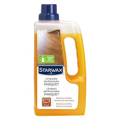 STARWAX - Limpiador Abrillantador Parquet - Limpia y reaviva el brillo - No resbala - Sin aclarado - 1L - hasta 750m²