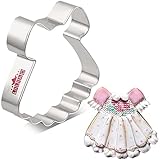 LILIAO Princess Dress Cookie Cutter - 4 x 4.2 inches - Stainless Steel