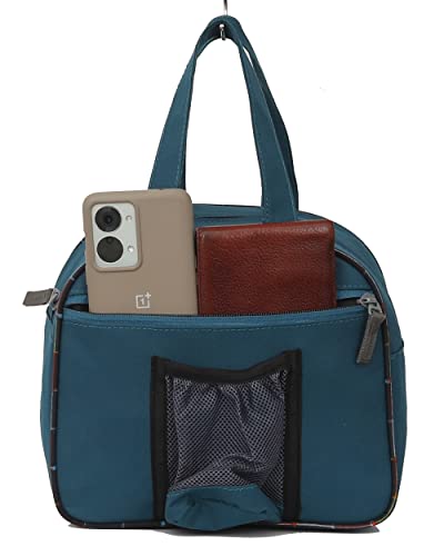 Image of STRONG LIFE Polyester Tiffin Picnic Work School Office Lunch Bag for Kids with Bottle Holder (Sky Blue)